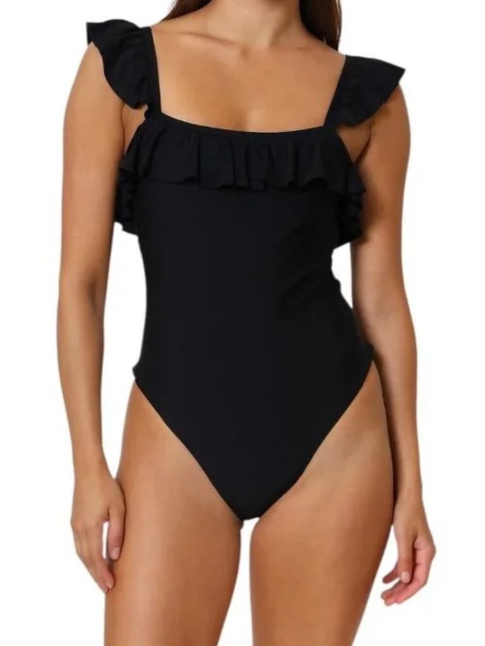 Women’s One Piece Black Bodysuit, L